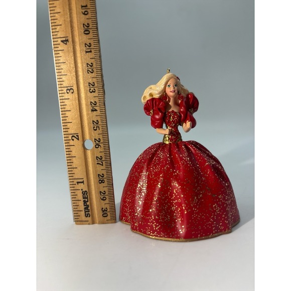 Vintage 1993 Barbie Hallmark Keepsake Ornament Holiday Barbie in Box #1 - Picture 2 of 12